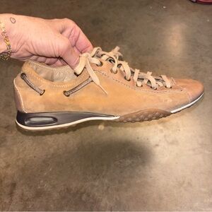 Cole Haan G-Series Tan Suede Nike Air Sneakers Bowling Shoes Womens 7.5
